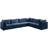 Ensoll Velvet L-Shaped Sectional Reversible-1107806482