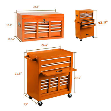 Husky 52 in. W x 24 in. D Steel 2-Drawer Adjustable Height Solid