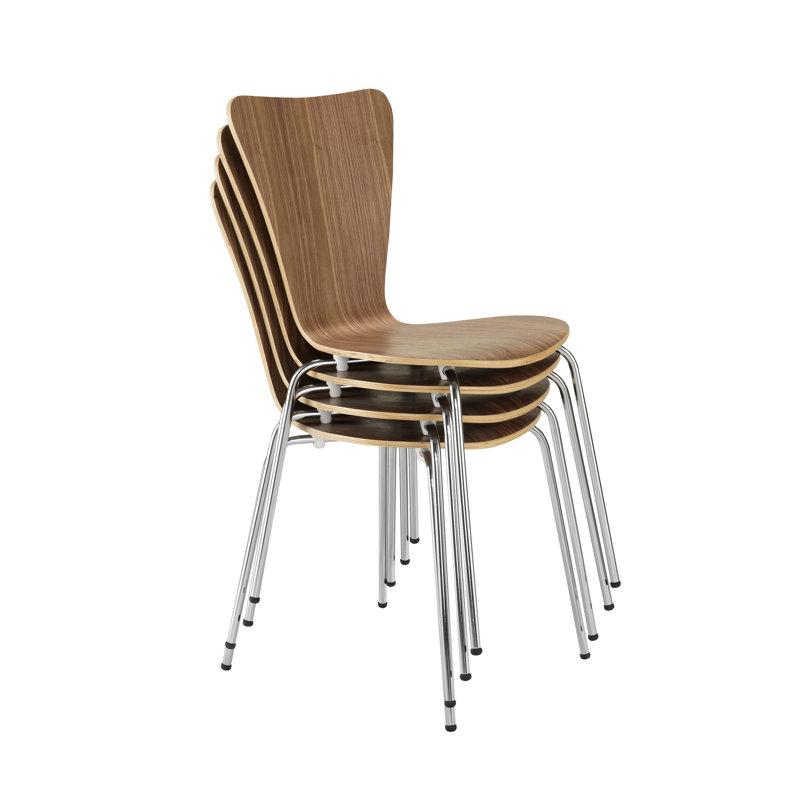 Rolph Stacking Chair, Walnut
