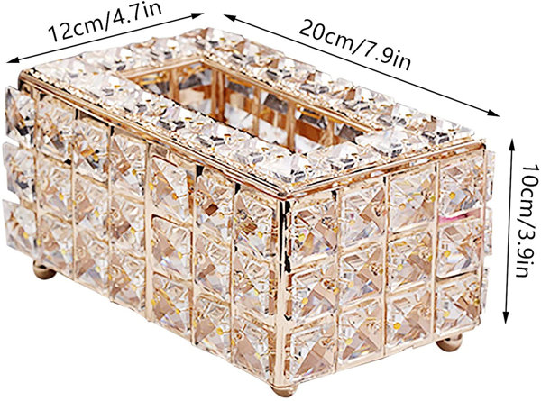 House of Hampton® Rhinestone Paper Tissue Box Cover & Reviews