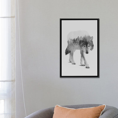 Wolf In The Woods II In B&W by Andreas Lie - Gallery-Wrapped Canvas Giclée