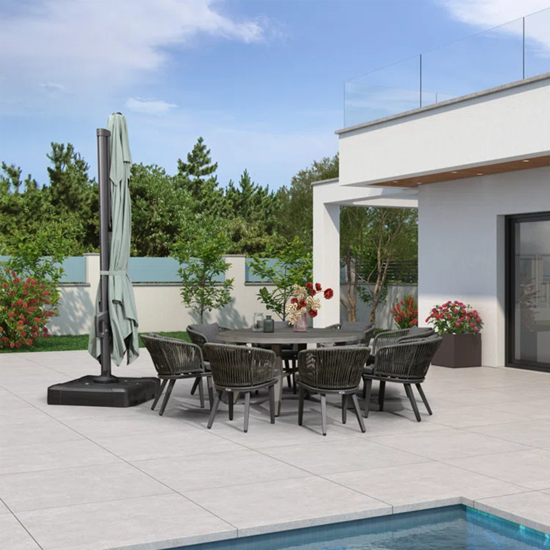 2.8m Square Cantilever Parasol, Green
