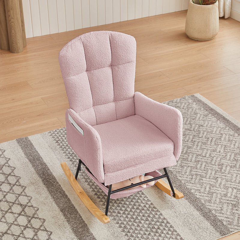 Fauteuil berçant rose