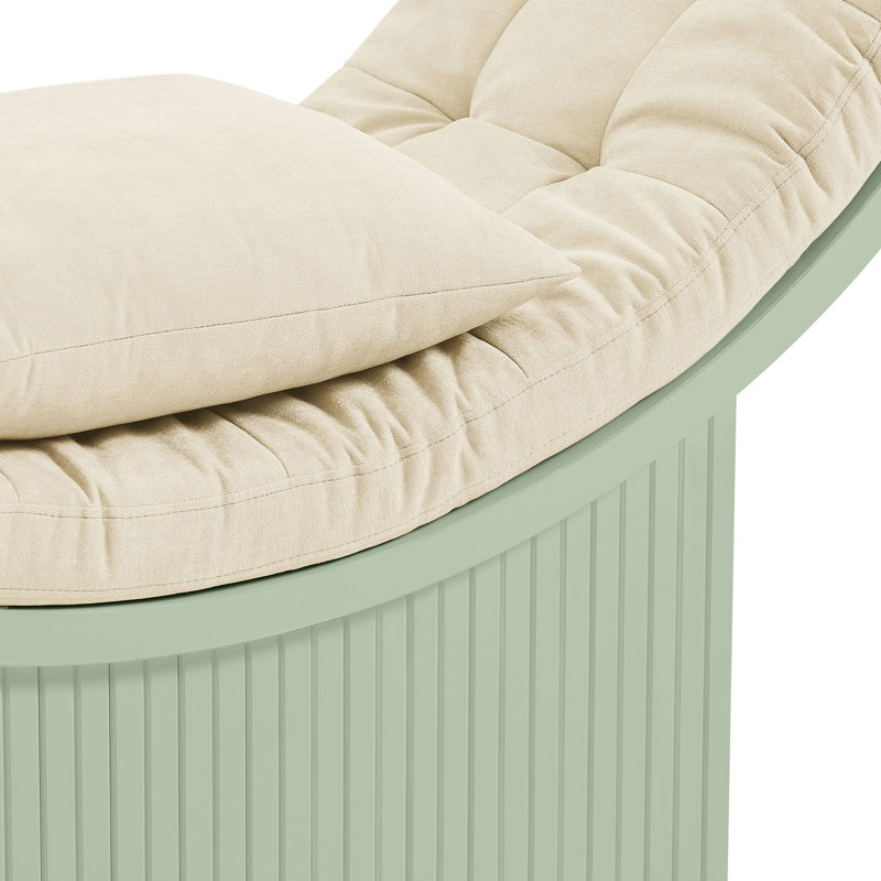Chaise d'appoint Aperture, Sauge, ivoire