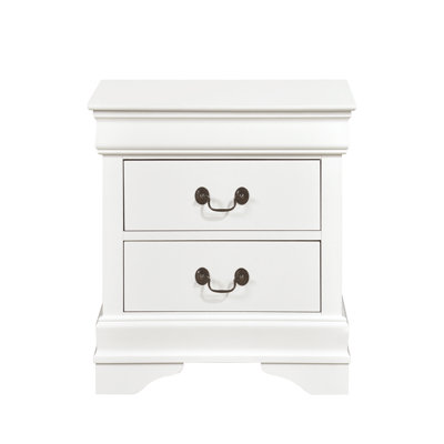 Classic Louis Philippe Style 1pc Nightstand of 2x Drawers Traditional Design Bedroom Furniture