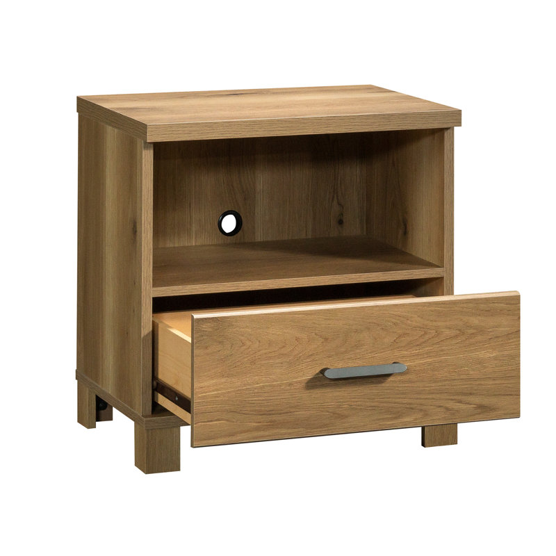 Table de chevet, tiroir et tablette Casual Country Brown