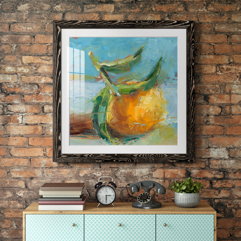 Impressionist Fruit Study III - reproduction encadrée de qualité supérieure - prête à être accrochée, Noir