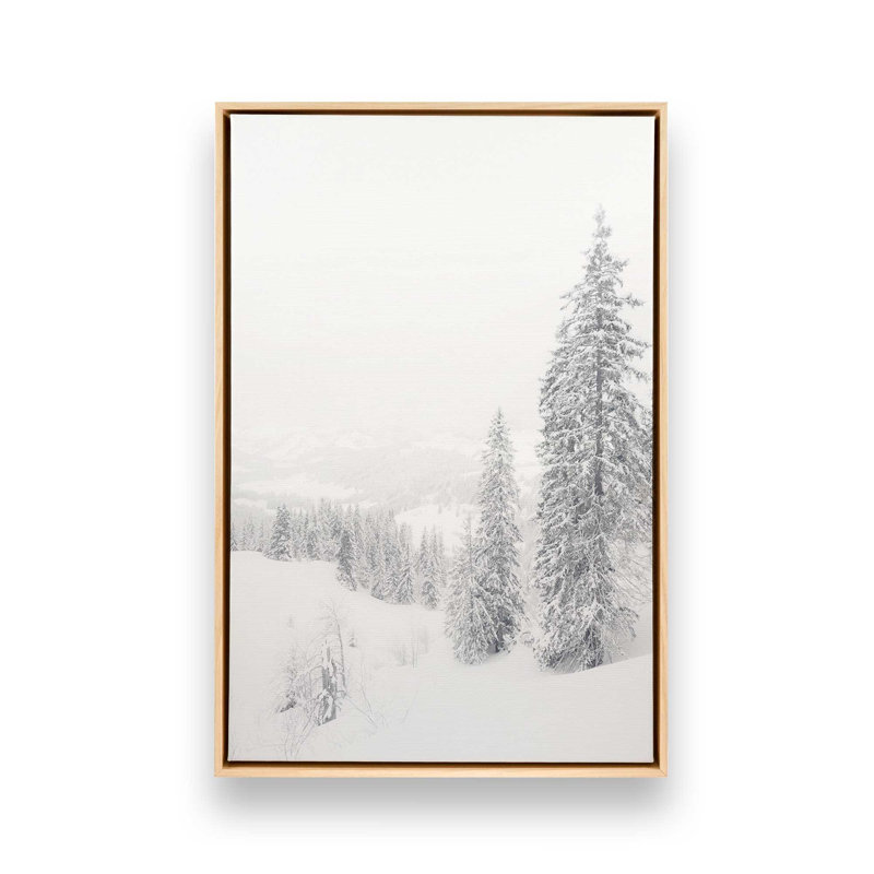 «Winter's Embrace», reproduction sur toile, Cadre américain en érable flottant, H 36,75 po x l 24,75 po x P 1,75 po