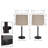 Latitude Run® Set of Two Beckett Dark Bronze Adjustable Table Lamps