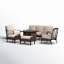 Ensemble de conversation avec foyer Arwand-88134943