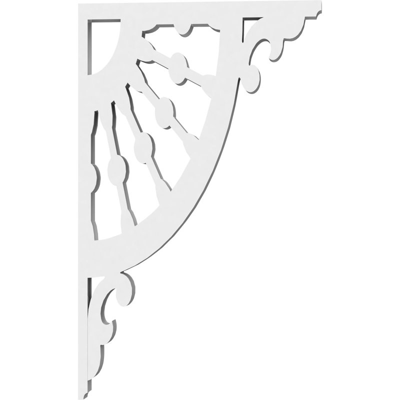 5/8"W X 5 1/2"D X 9"H Wagon Wheel Architectural Grade PVC Bracket, 9" H x 0.63" W x 5.5" D