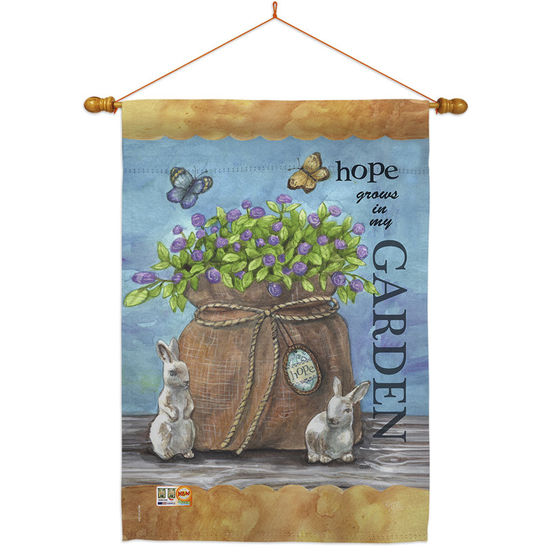 Ensemble de drapeaux en polyester 2 faces H 40 po x l 28 po welcome Hope