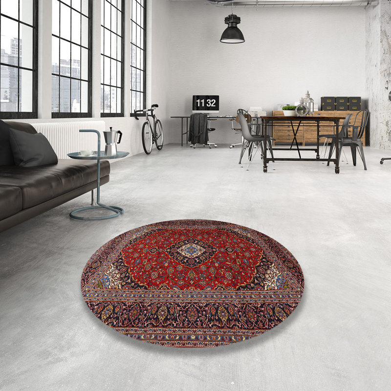 Tapis oriental tissé à la machine Charna, Rond 8 pi