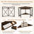 Space-Saving Corner Computer Desk With With Hutch And Keyboard Tray