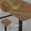 Medora Oak Metal Base Dining Table-479298144-479298147