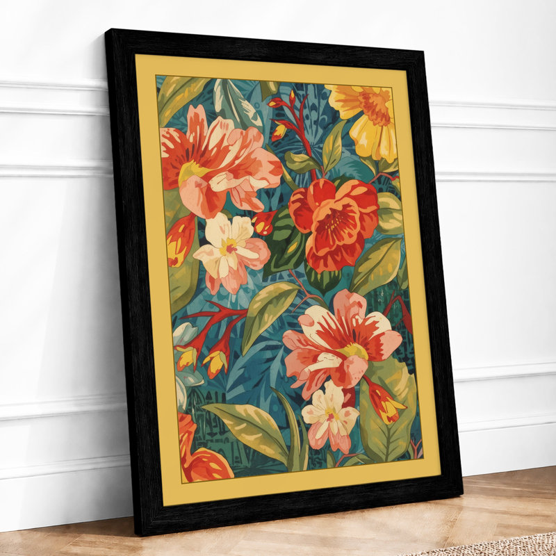 Garden in Bloom Botanical - Framed Print, Black, A3 - 42.0 x 29.7 cm