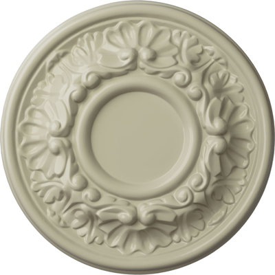 Médaillon de plafond Endurathane Medea, DE 16 1/2 po x P 3 1/2 po x P 1 1/2 po (convient aux auvents jusqu'à 5 1/2 po), deux pièces, apprêté en usine