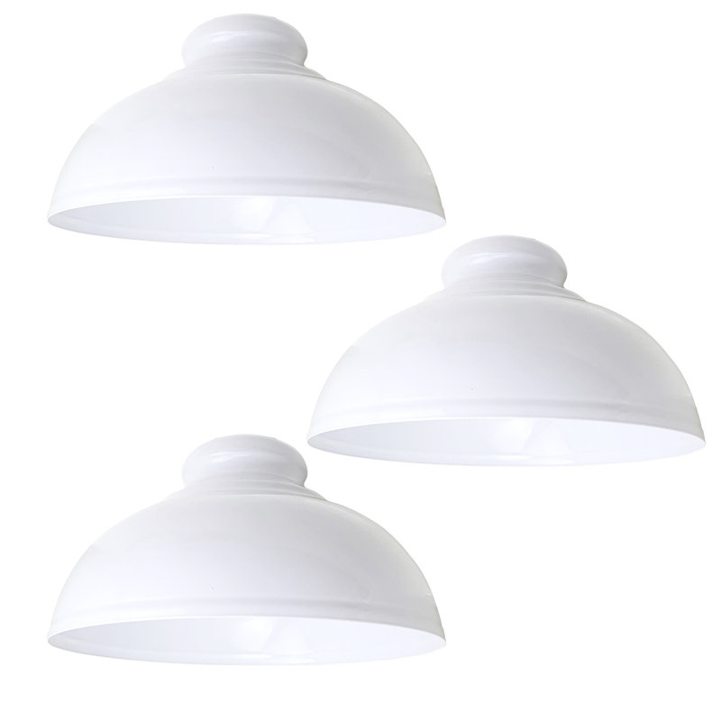 Trabelsi 17cm H Metal Dome Lamp Shade, White