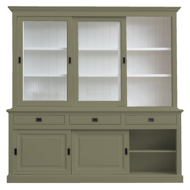 Anneros Display Cabinet, Olive Grey