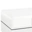 Table de bout rectangulaire à 1 tablette blanche ultrabrillante, idéale pour exposer des objets dans un intérieur moderne, en complément de différents espaces de vie décoratifs