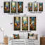 Ensemble de 3 reproductions sur toile bleues-1004277254-1004277248