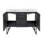 Anneco Noyer noir, meuble-lavabo double, lavabo en céramique à 3 trous-100841306