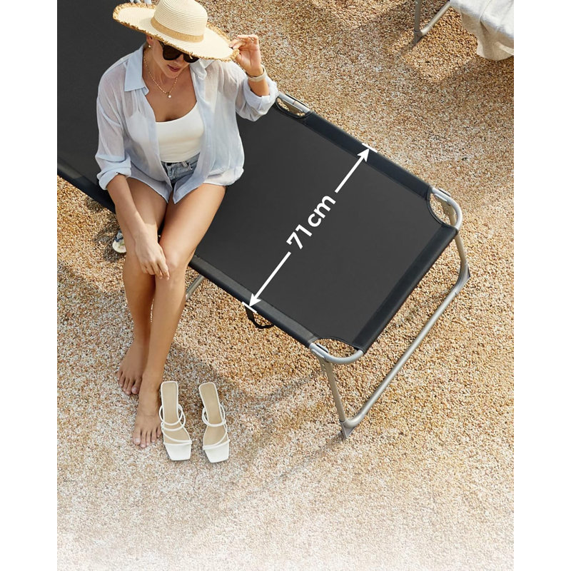 Guila 200cm Long Single Chaise, Black