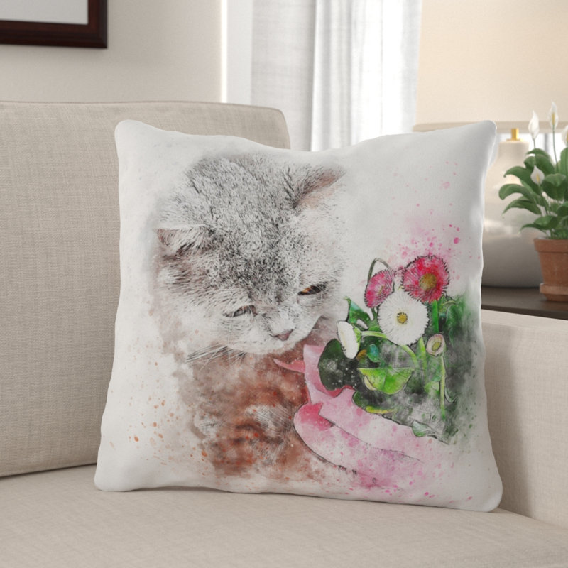 Housse et insert de coussin carré Dreketi, Microsuède, Intérieur
