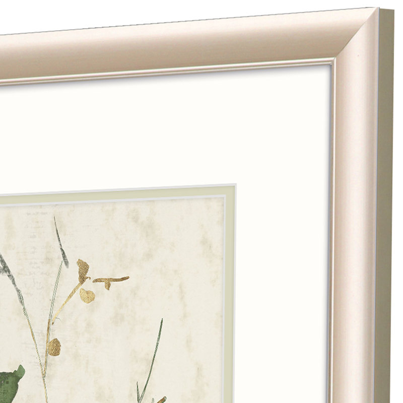 "Golden Green Branches" par Black, ensemble de 2 pièces sur papier