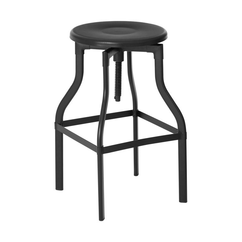 Sevilla Adjustable Height Bar Stool, Black