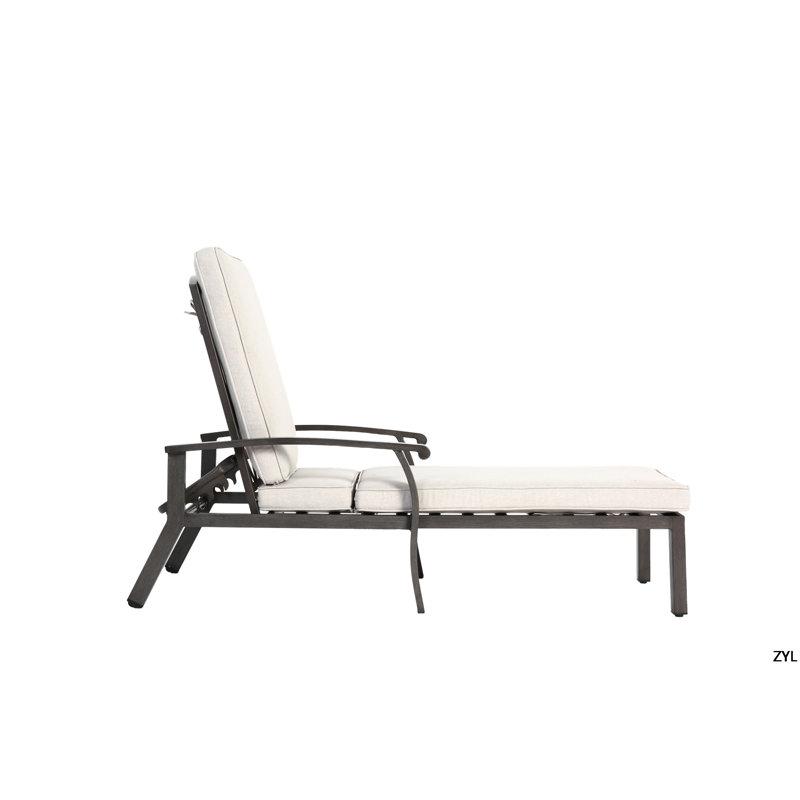 Méridienne en aluminium coulé, Beige