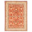 Tapis unique en laine noué à la main 6 pi 3 po x 8 pi 6 po nouvel âge Bladyn - brun / beige / vert