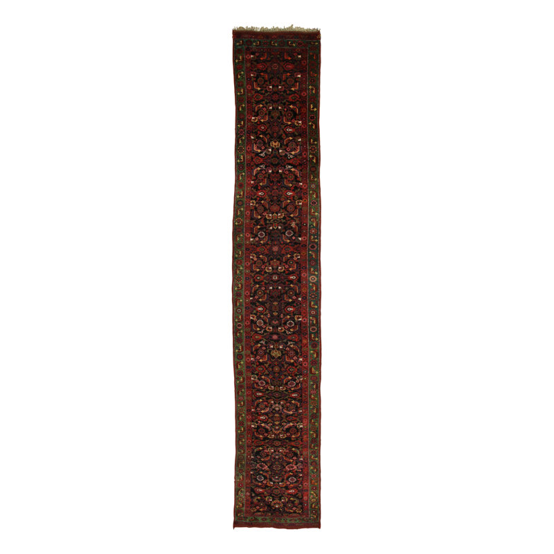 Antique One-of-a-Kind 3'6X18'4 Hand Knotted Area Rug