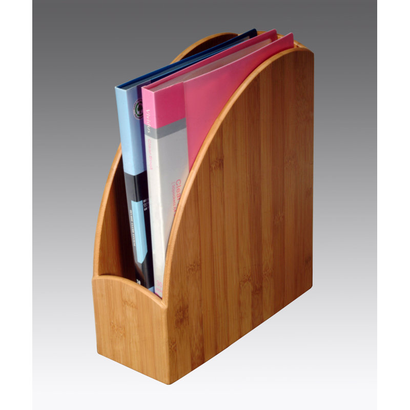 Bamboo Magazine File Holder