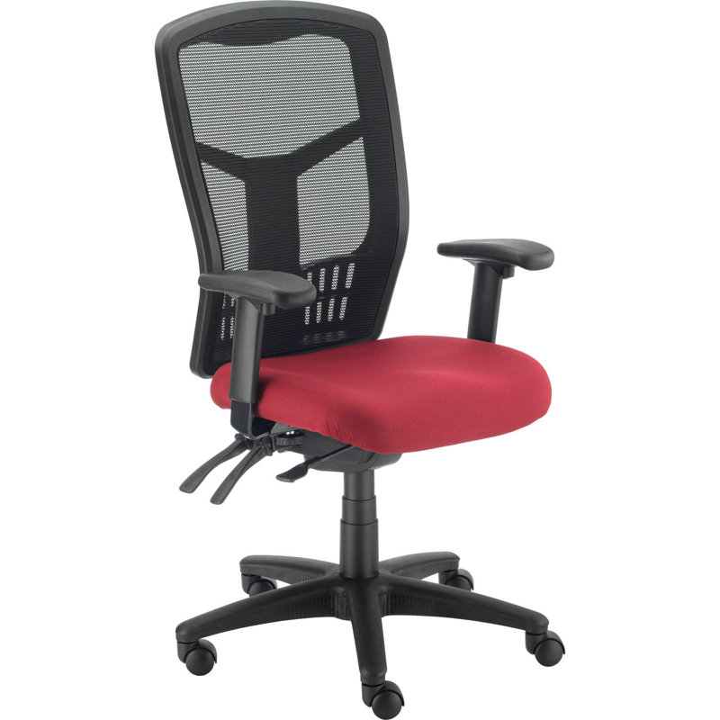 Chaise de travail en filet à haut dossier, Filet rouge