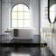 Lavabo console rond 15,75 "avec support pour lavabo Monaco, lavabo blanc-100946685
