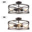 Mccune 4-Light 17'' Caged Drum Semi Flush Mount
