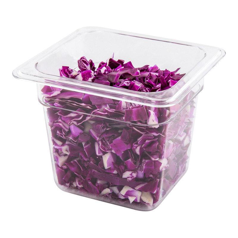 Ustensiles de cuisine pour restaurant de 6 po de profondeur, contenant commercial de 10 1/6 - congelable, résistant à la casse, casseroles froides en plastique transparent, lavables à la vaisselle, pour la cuisine, les restaurants ou les cafétérias