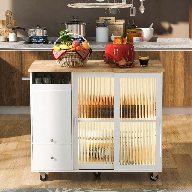 Armoire d'appoint en panneau de fibres à densité moyenne Rosebella, Blanc