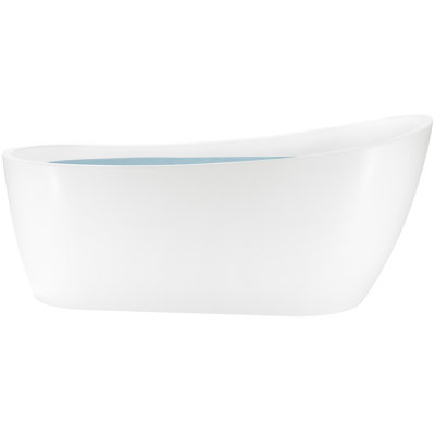 54" x 28" Freestanding Soaking Fiberglass Bathtub
