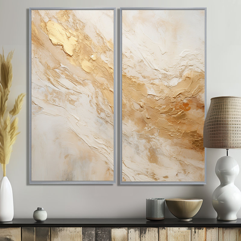 Géode magique de marbre doré blanc - art abstrait marbre, Floater Framed Print without Mat, 32" H x 32" W, Silver
