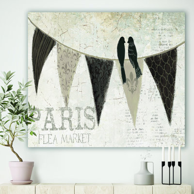 " French Bird Flea Market IV " Painting Print