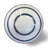 1.5" X 1.5" X 1.5" White/Navy Handpainted, Ceramic - Knobs 8-Pack