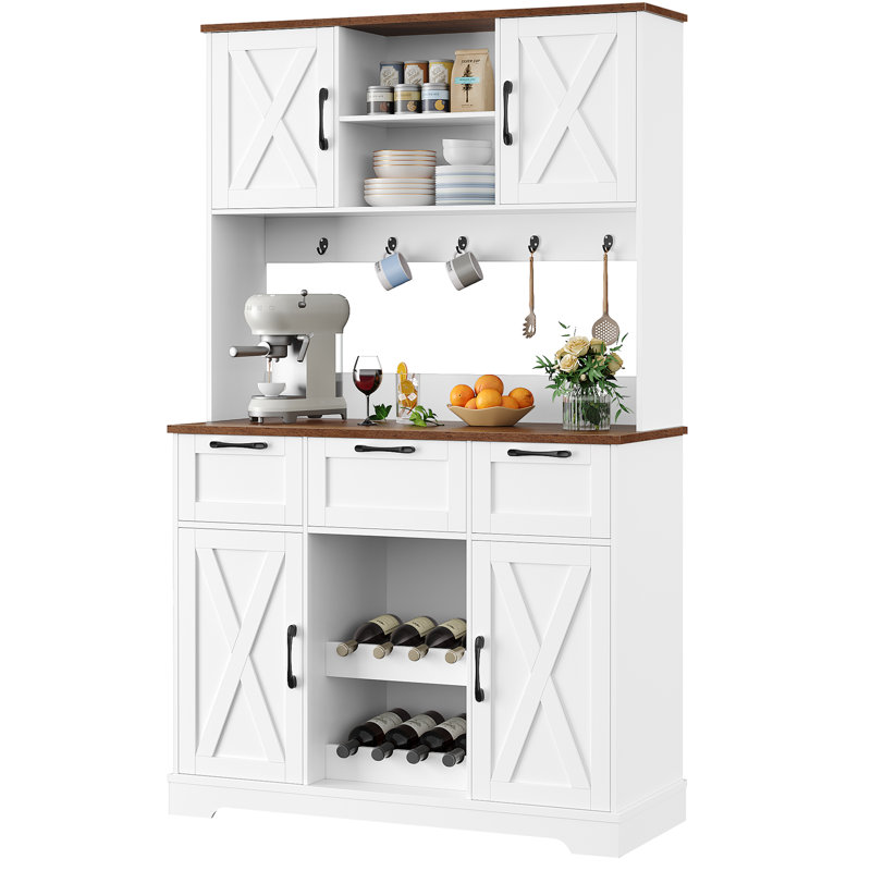 CLOSE -OUT Armoire garde-manger de ferme H 73 po Asharani, Blanc