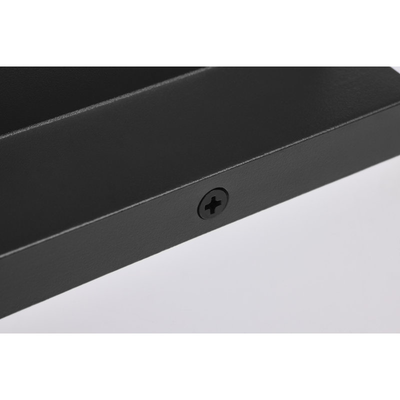 Applique murale moyenne 1 lumière 10K 3K / 4K / 5K 10 watts à installation vers le haut ou vers le bas 120-277 Volt, Noir