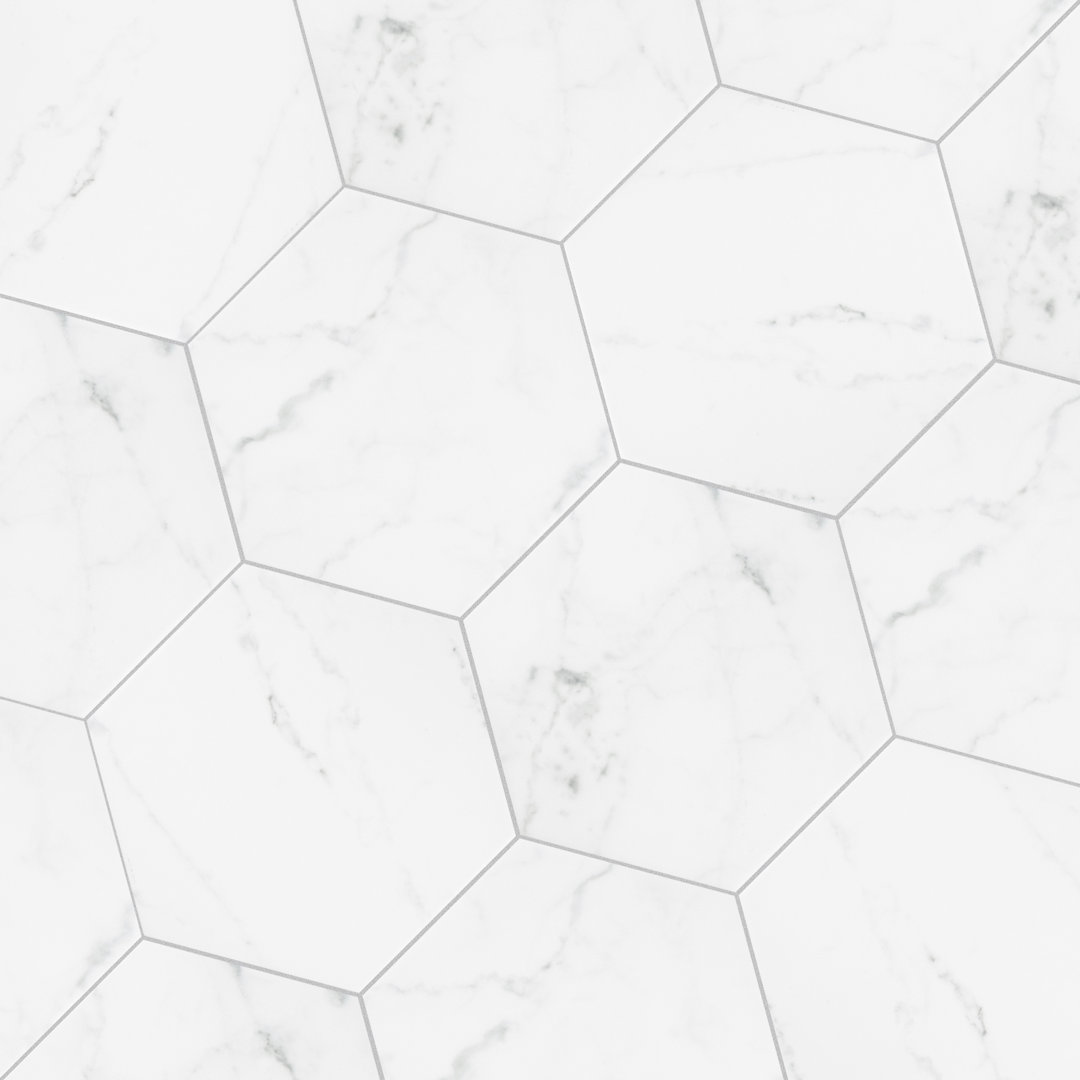 Classico Carrara 7" x 8" Porcelain Marble Look Wall & Floor Tile Merola Tile