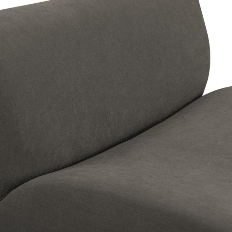 Chue Gray Upcycled Fabric Modular Sofa, Gray Polyester Blend