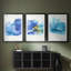 Waterscape I - Impression personnalisée de qualité supérieure avec passe-partout - 3 pièces-377797841-377797843