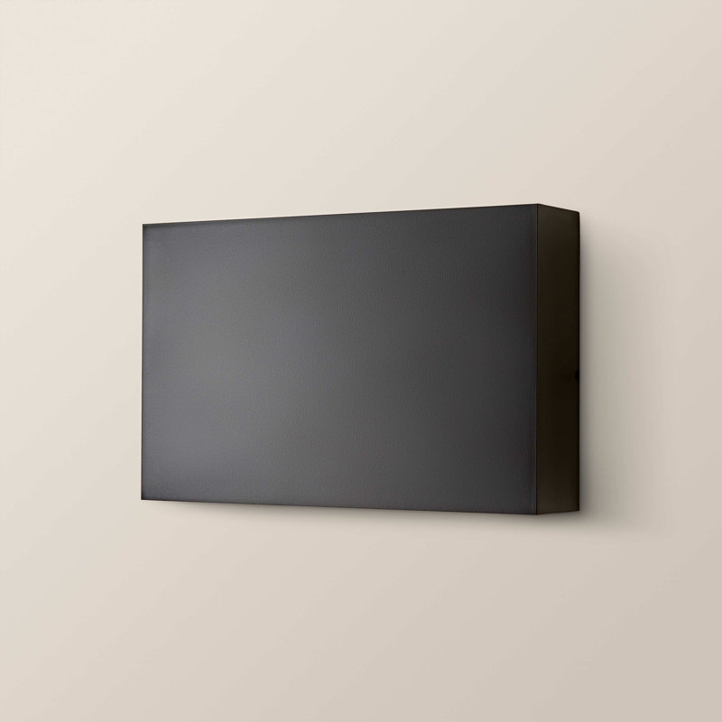 Matte Black Integrated LED Outdoor Sconce, Up/Down, 12.5cm H x 20cm W x 3.9cm D