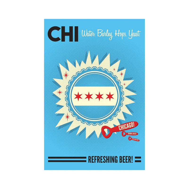 Chicago Refreshing Beer by Benton Park Prints - Wrapped Canvas Gallery-Wrapped Canvas Giclée